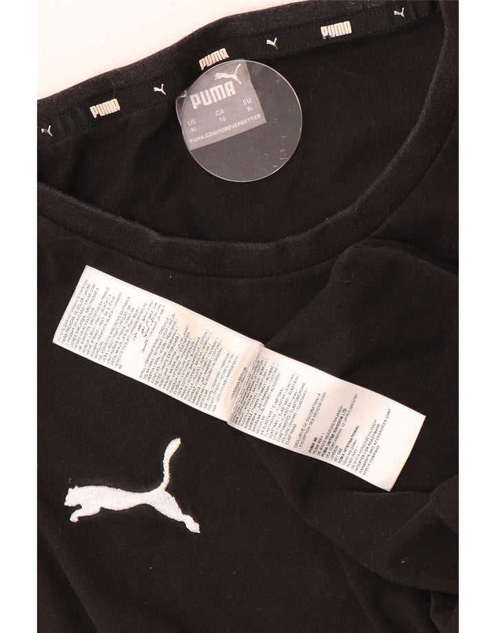 Puma Herren T-Shirt Top XL Schwarz Baumwolle