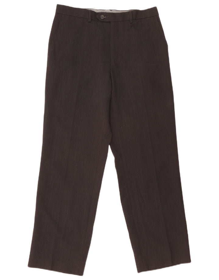 Marks & Spencer Herren-Anzughose mit gerader Passform, W34, L31, Schwarz