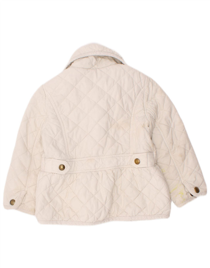 Ralph Lauren Baby-Mädchen-Steppjacke, 18–24 Monate, weißes Polyester