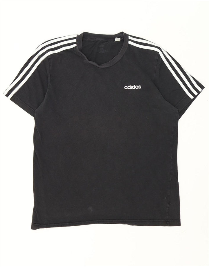 Adidas Herren T-Shirt Top Medium Schwarz Baumwolle