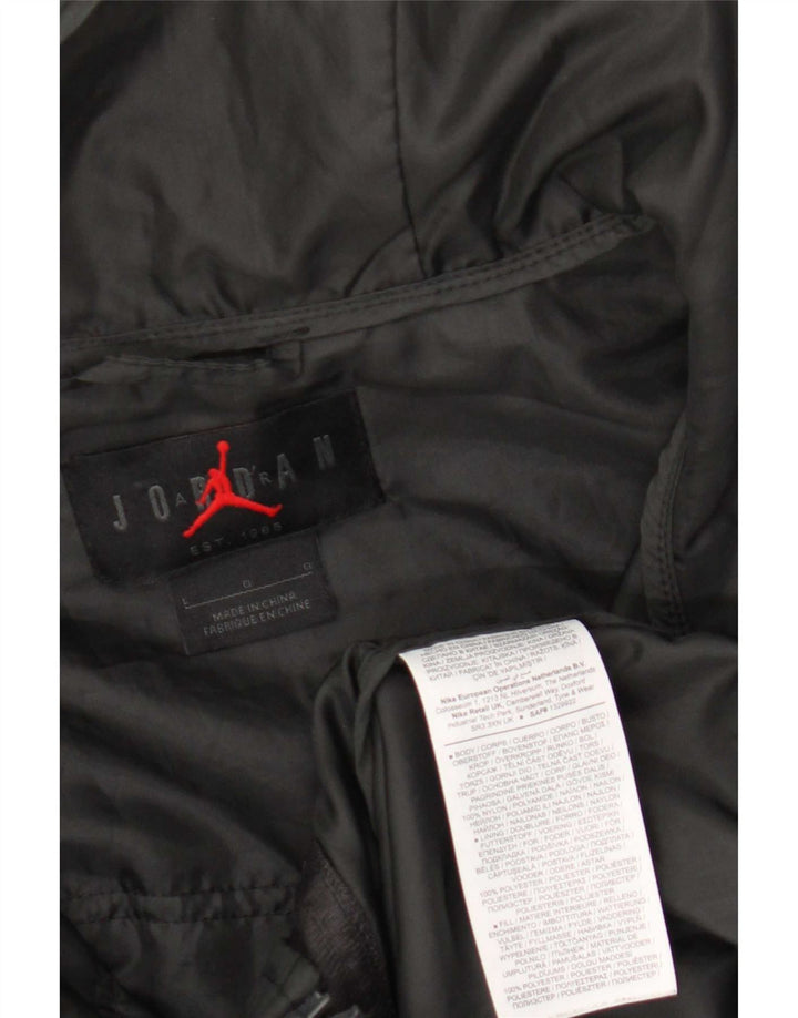 Jordan Herren-Trainingsanzug mit Kapuze, große Jacke aus grauem Nylon