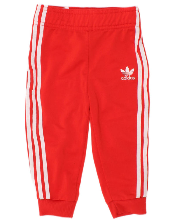 Adidas Baby-Mädchen-Jogger-Trainingshose, 12–18 Monate, rotes Polyester