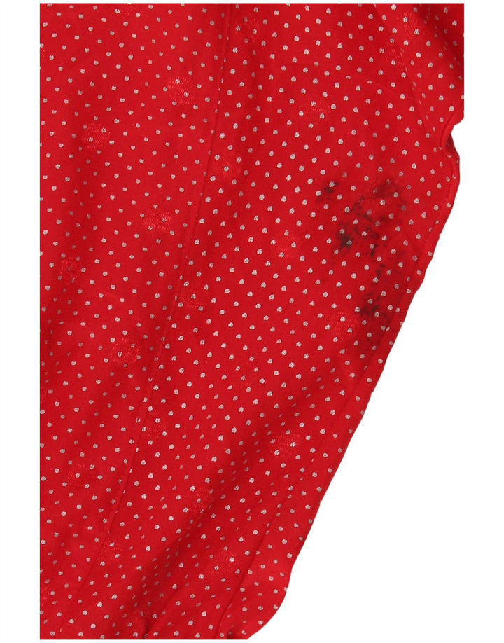 YESSICA übergroße Damen-Hemdbluse, EU 40, mittelrot gepunktetes Polyester