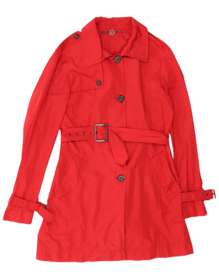 MARELLA Damen Trenchcoat UK 10 Small Rot Polyester