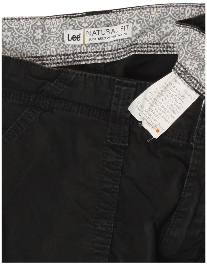 Lee Womens Natural Fit Chino Shorts US 12 Large W34 Schwarze Baumwolle