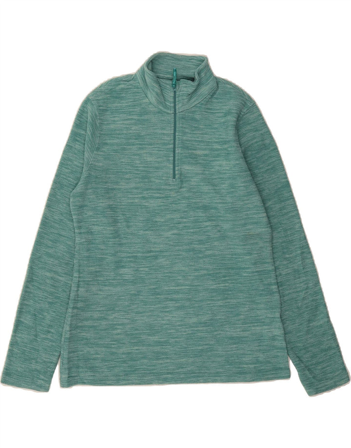 MOUNTAIN WAREHOUSE Womens Zip Neck Fleece Jumper UK 12 Medium  Blue Vintage Mountain Warehouse and Second-Hand Mountain Warehouse from Messina Hembry 