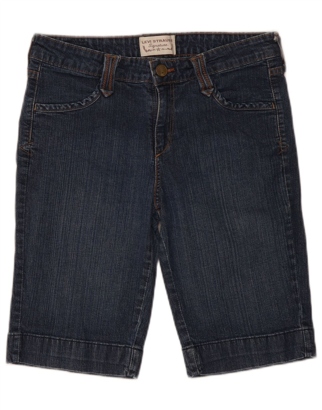 LEVI'S Damen Signature Denim Shorts W32 Large Blau