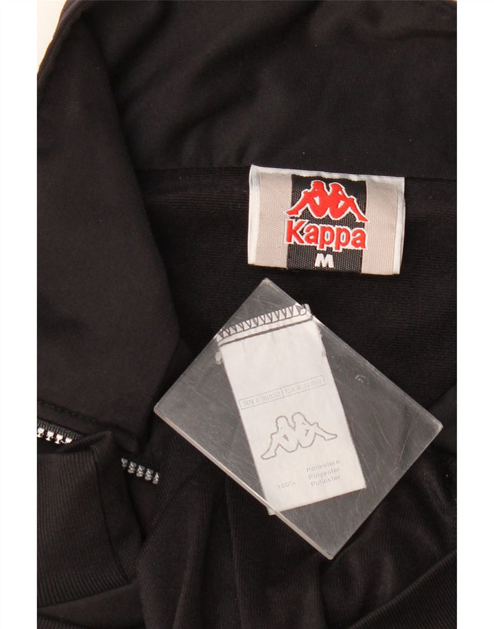Kappa Herren-Trainingsanzug-Top-Jacke aus mittelschwarzem Polyester