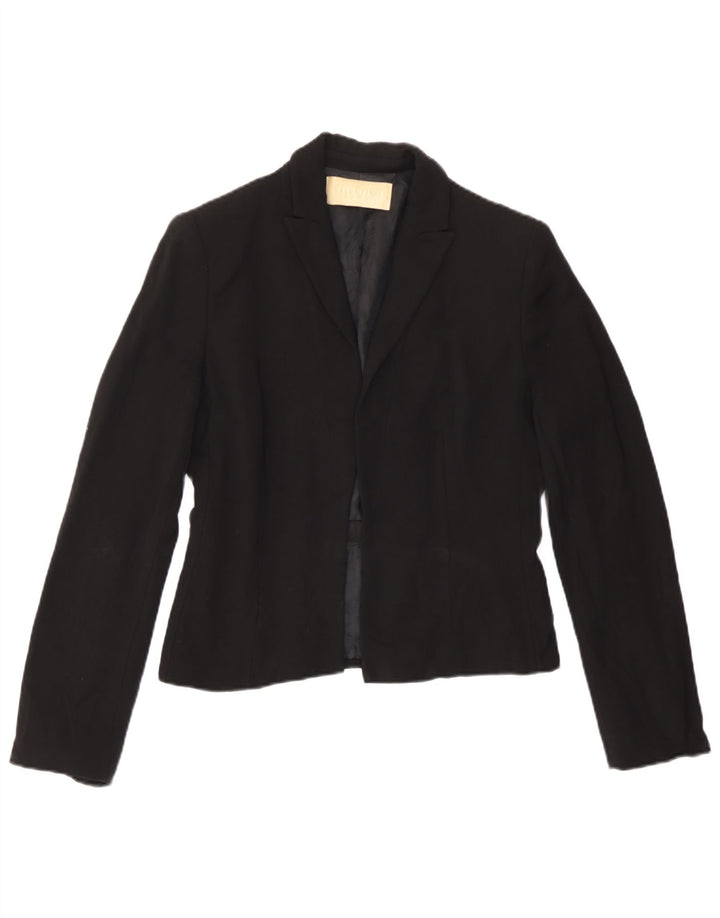 Valentino Damen Roma Open Blazer Jacke UK 4 XS Schwarze Wolle