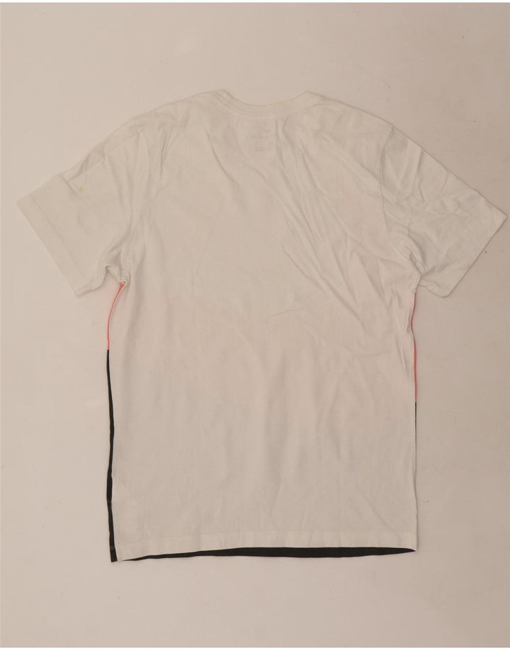 Nike Herren-T-Shirt mit Grafik, Mittelweiß, Colourblock-Baumwolle