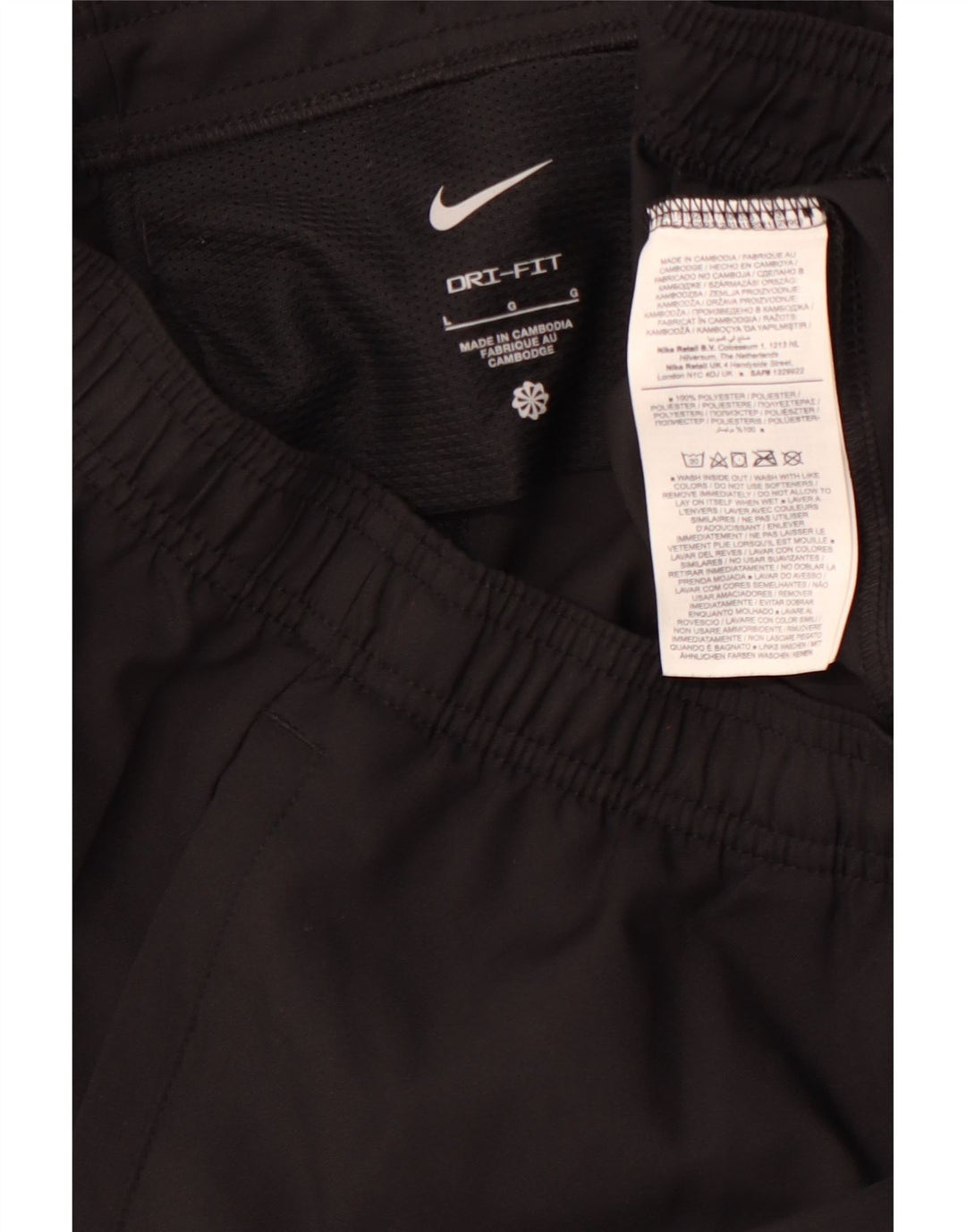 NIKE Damen Dri Fit Trainingshose Jogger UK 14 Large Schwarz Polyester