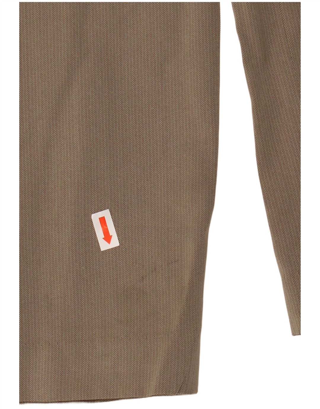 IZOD Herren gerade Chinohose W38 L32 Beige Fischgrätenmuster Polyester