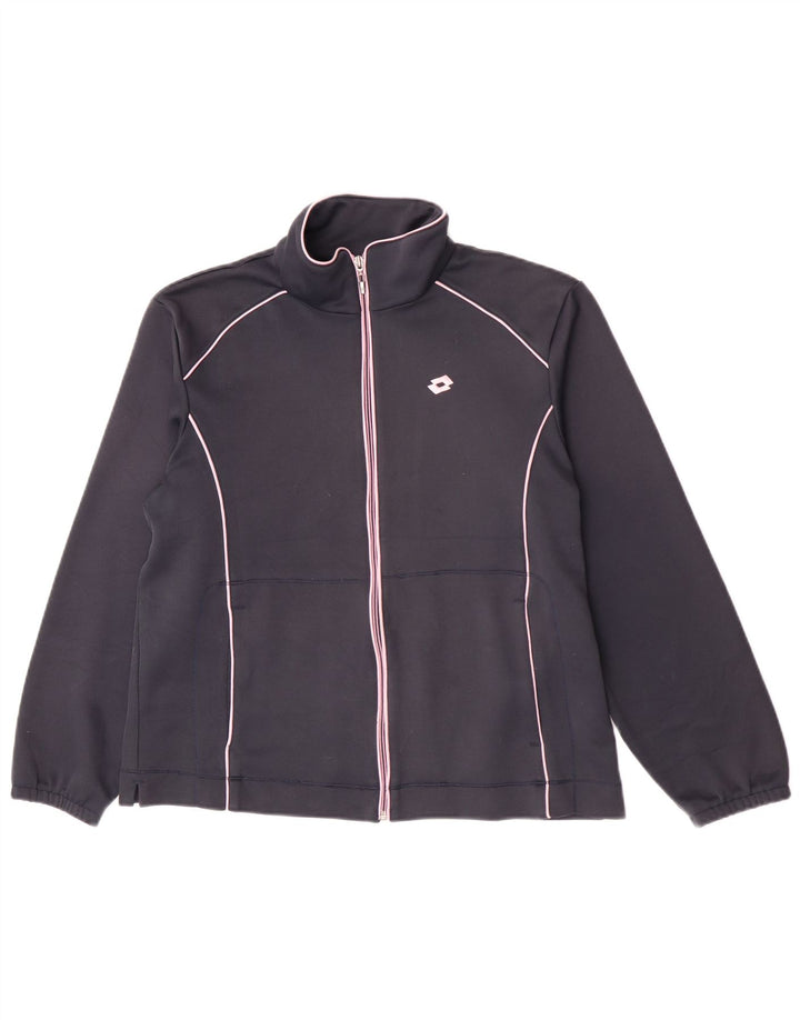 Lotto Damen-Trainingsanzug-Oberteiljacke UK 12 Medium Marineblau