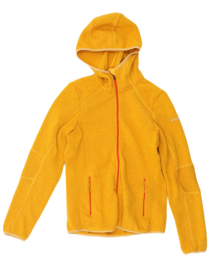 Columbia Damen-Strickjacke mit Kapuze, UK 12, Mittelgelb, Polyester
