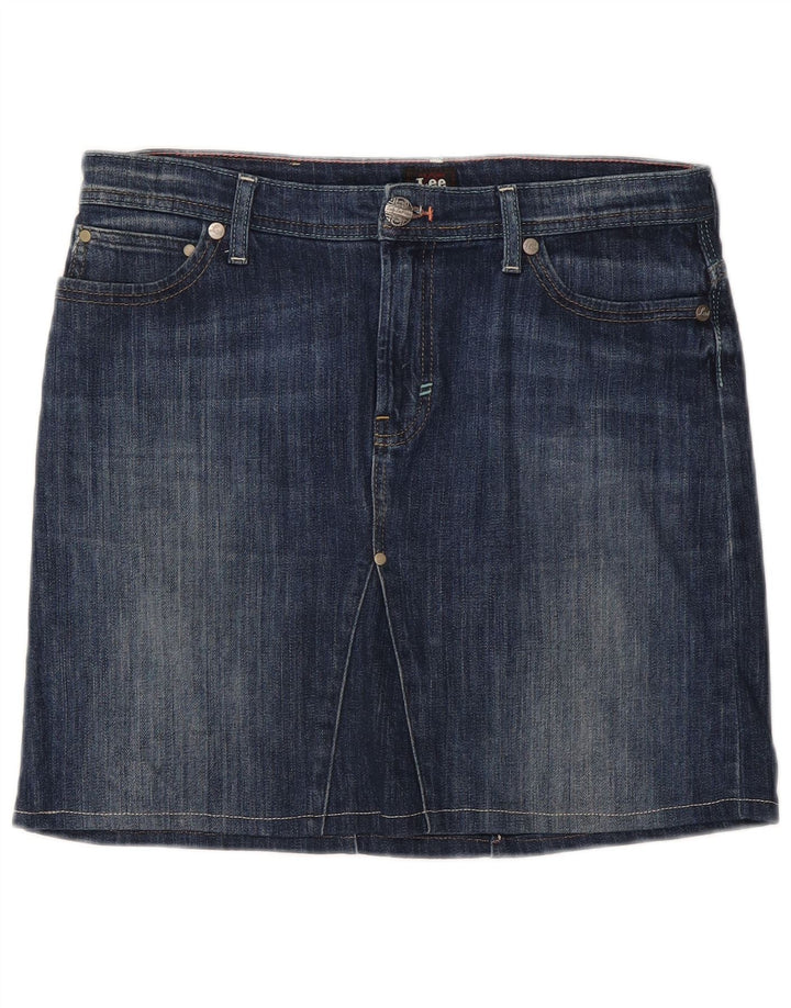 Lee Damen Como Mini-Jeansrock W30 mittelblaue Baumwolle
