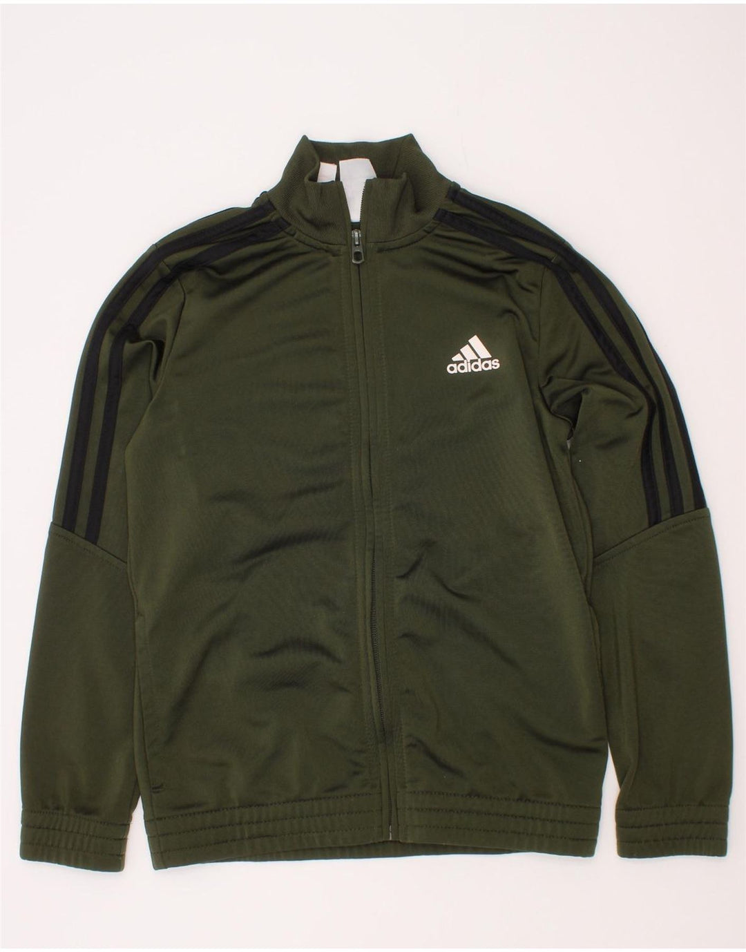 Adidas Jungen Trainingsanzug Top Jacke 9–10 Jahre Khaki Polyester