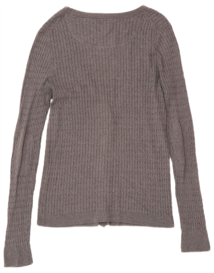Massimo Dutti Damen-Cardigan-Pullover UK 14 Large Grau