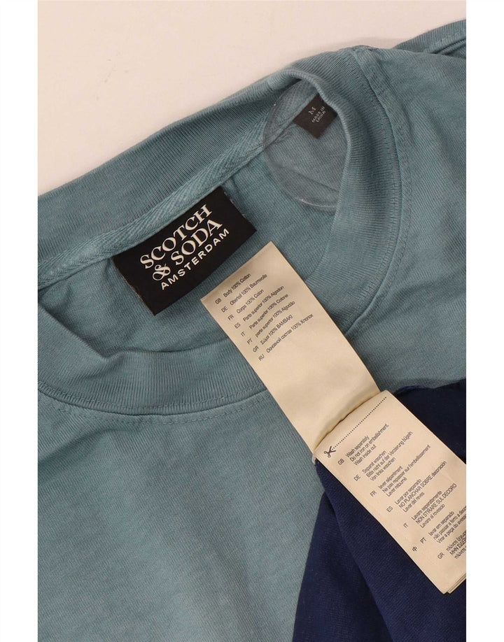 Scotch & Soda Herren-T-Shirt-Oberteil, mittelgroß, mehrfarbig, Batik-Baumwolle