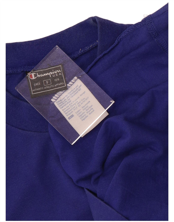 Champion Herren T-Shirt Top Small Blau Baumwolle