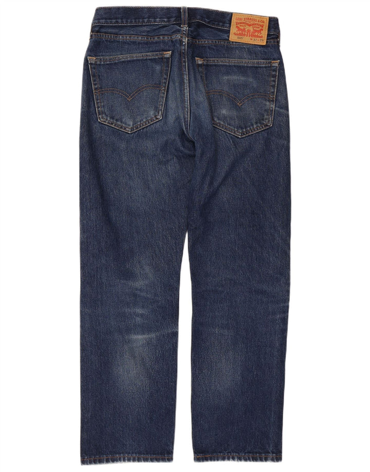 Levi's Herren 505 Straight Jeans W32 L29 Blaue Baumwolle