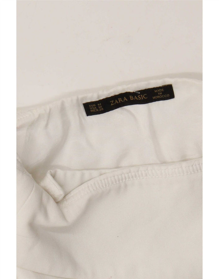 Zara Damen Mini-Wickelrock Medium W28 Weiß
