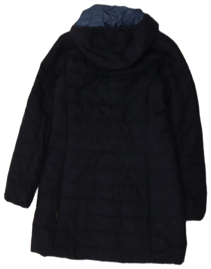 Jack Wolfskin Damen Kapuzenmantel, gepolstert, UK 8/10, Größe S, Marineblau, Polyester