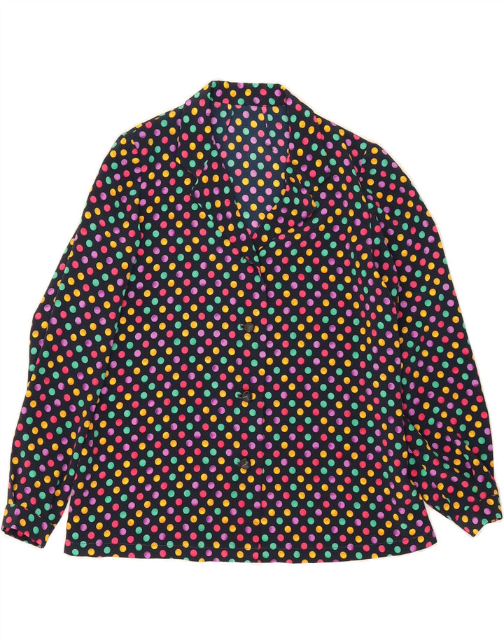 VINTAGE Womens Shirt Blouse UK 14 Medium Multicoloured Polka Dot Vintage Vintage and Second-Hand Vintage from Messina Hembry 