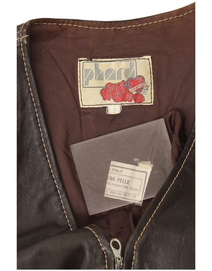 Phard Damen Lederweste UK 12 Mittelbraunes Leder