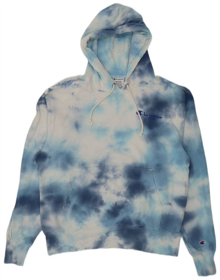 Champion Herren-Kapuzenpullover aus mittelblauer Batik-Baumwolle