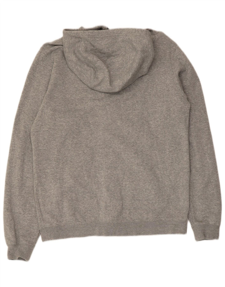 Nike Herren-Kapuzenpullover mit Kapuze und Reißverschluss, mittelgraue Baumwolle