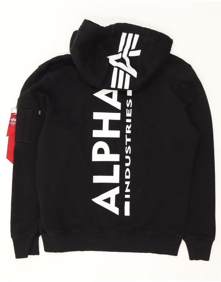 Alpha Industries Herren-Kapuzenpullover mit Grafik, mittelschwarz, Baumwolle