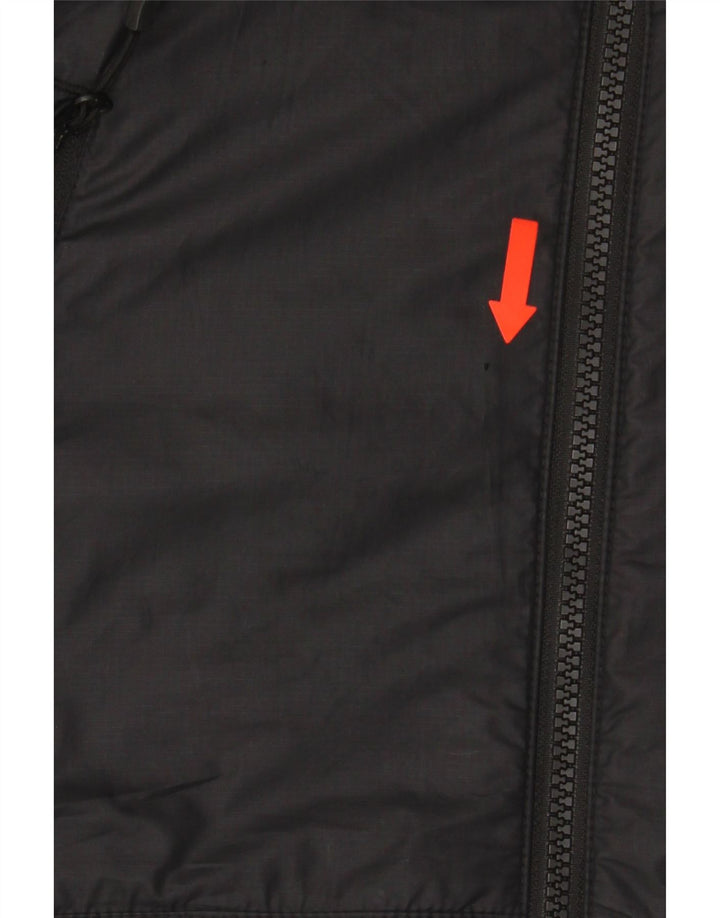 Nike Jungen-Windbreakerjacke mit Kapuze, 12–13 Jahre, groß, schwarzes Polyester