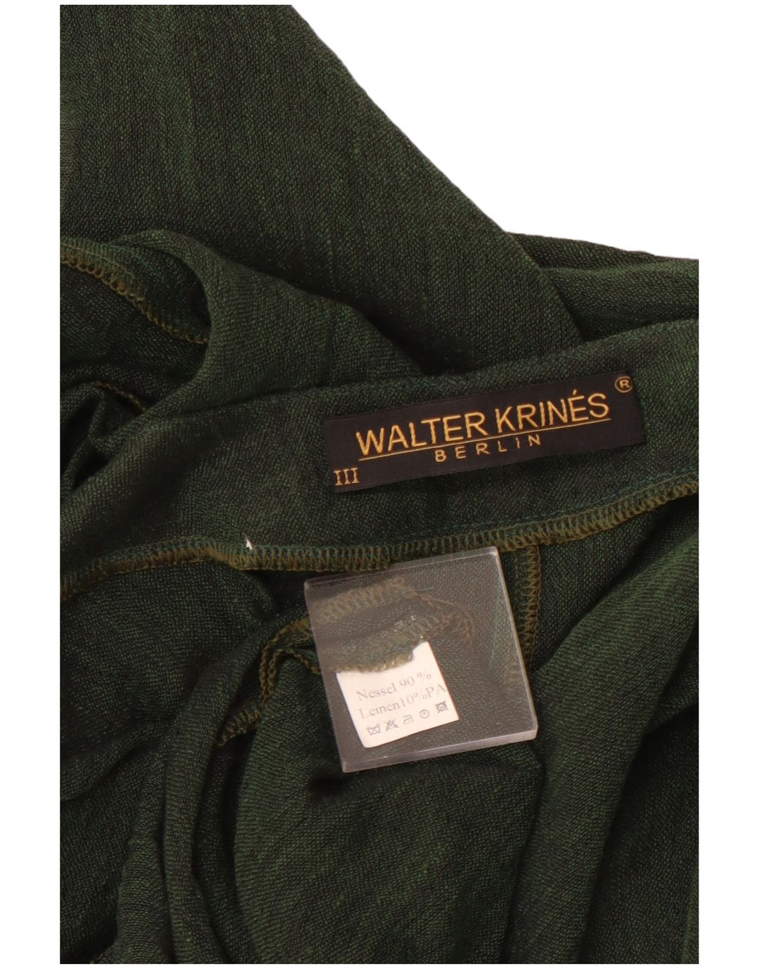 VINTAGE Damen Crop Cardigan Top UK 16 Große grüne Baumwolle