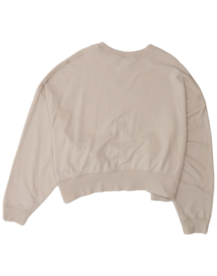 NIKE Damen-Sweatshirt mit übergroßem Crop-Grafikmotiv, Gr. 16, Weiß