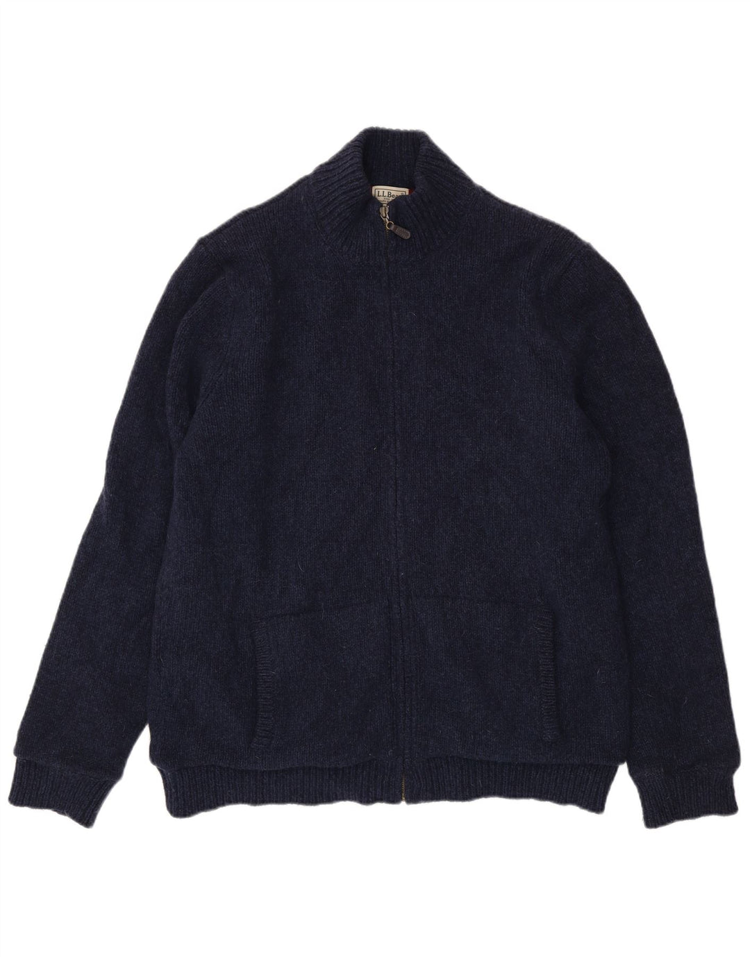 L.L.Bean Herren-Strickjacke, groß, marineblau, Lammwolle