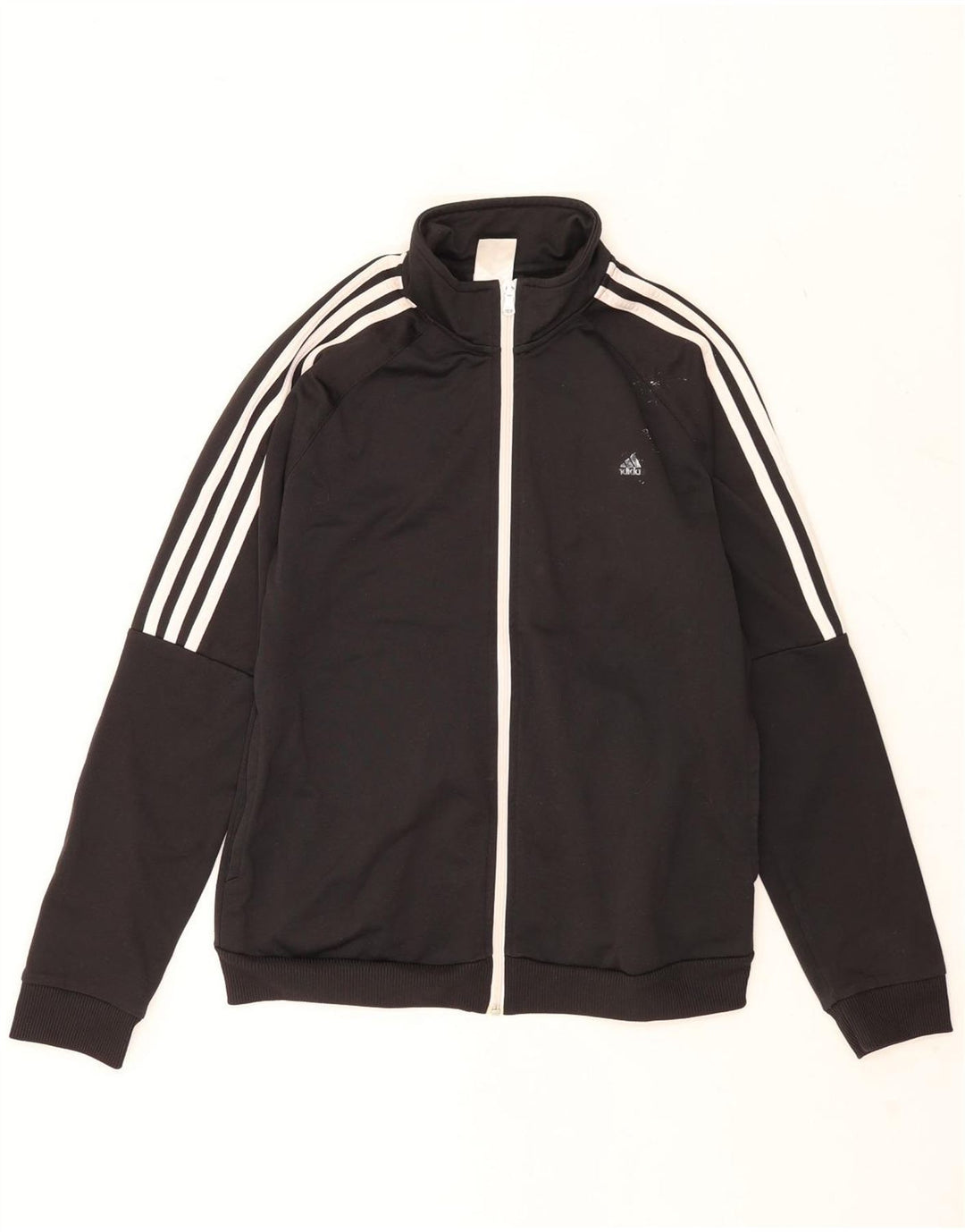 Adidas Damen Trainingsanzug Top Jacke UK 12/14 Medium Schwarz Polyester