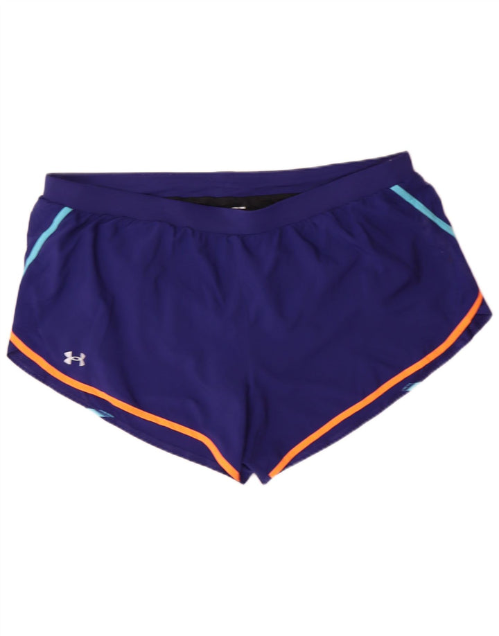 UNDER ARMOUR Damen Heat Gear Sportshorts UK 22 3XL Marineblau Polyester