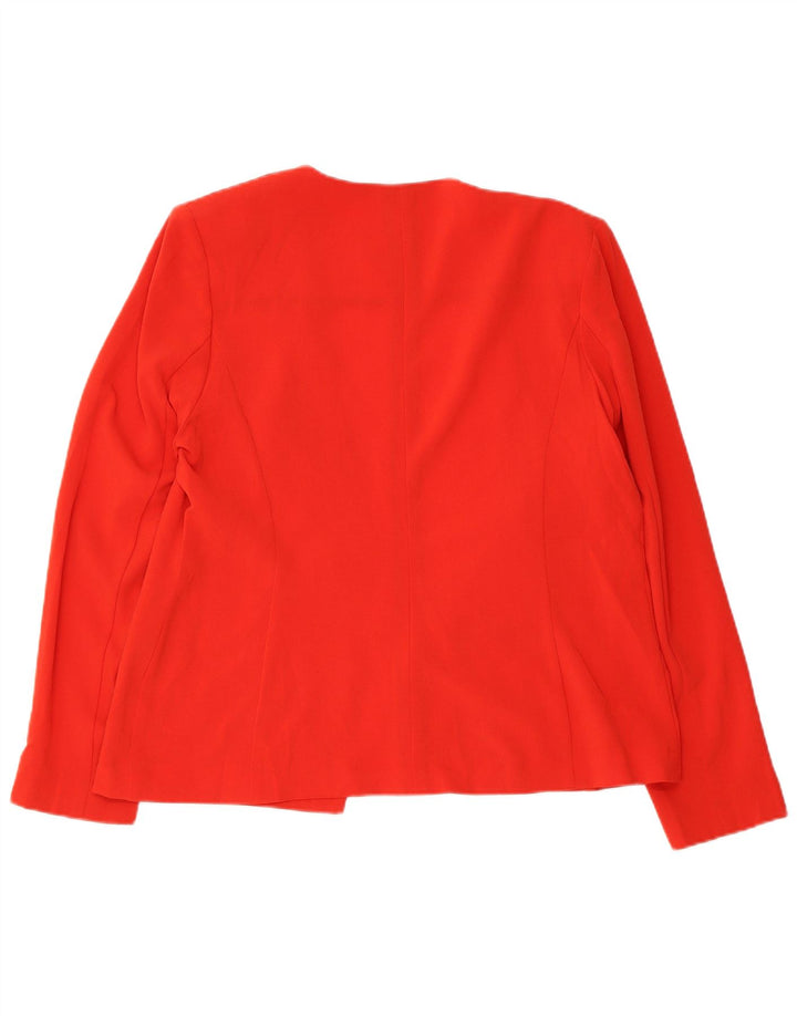 Marks & Spencer Damen Blazer Jacke UK 16 Large Rot Polyester
