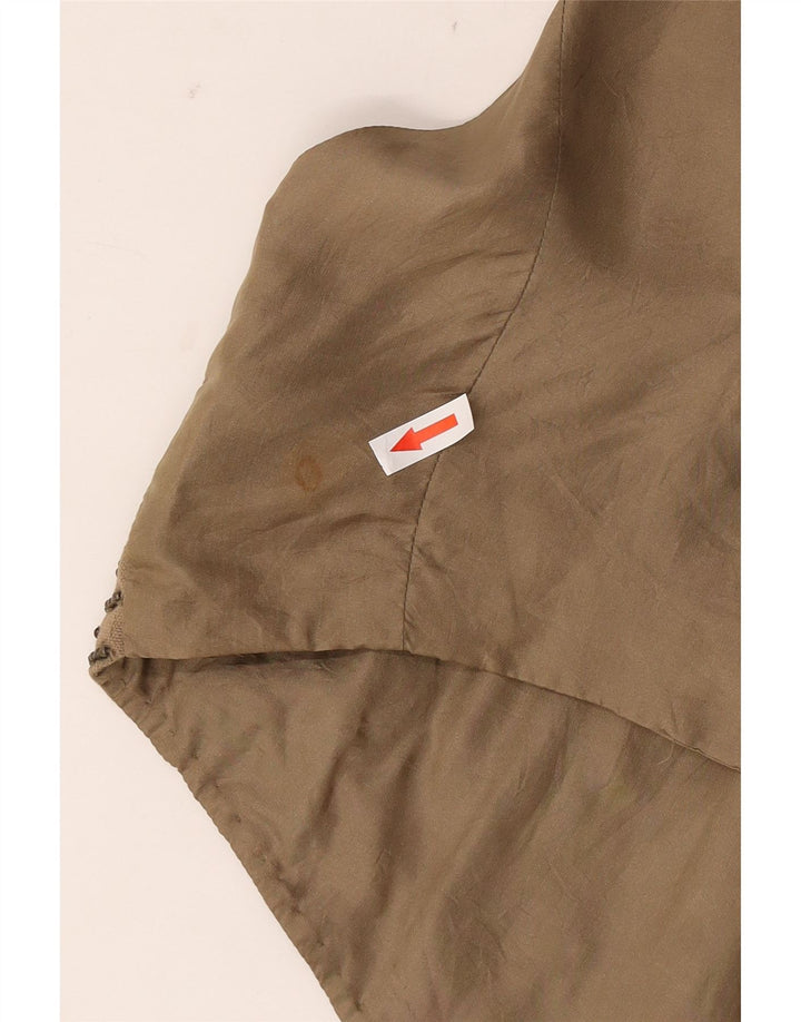 MASSIMO DUTTI Damen OPEN Weste UK 14 Large Khaki Floral