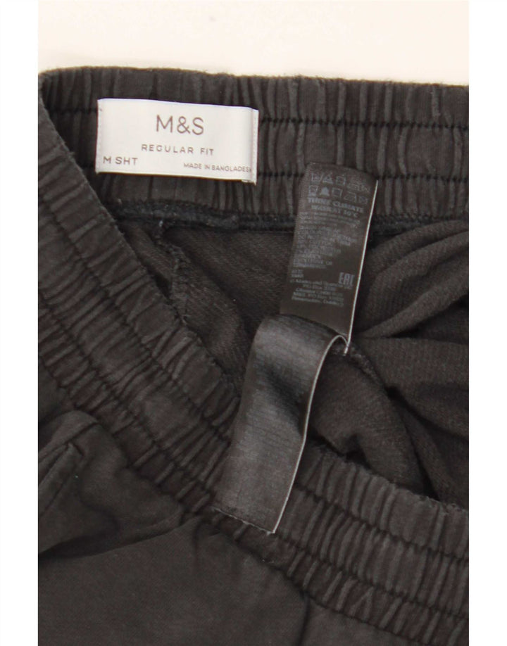 Marks & Spencer Herren-Trainingshose mit normaler Passform, mittelschwarze Baumwolle