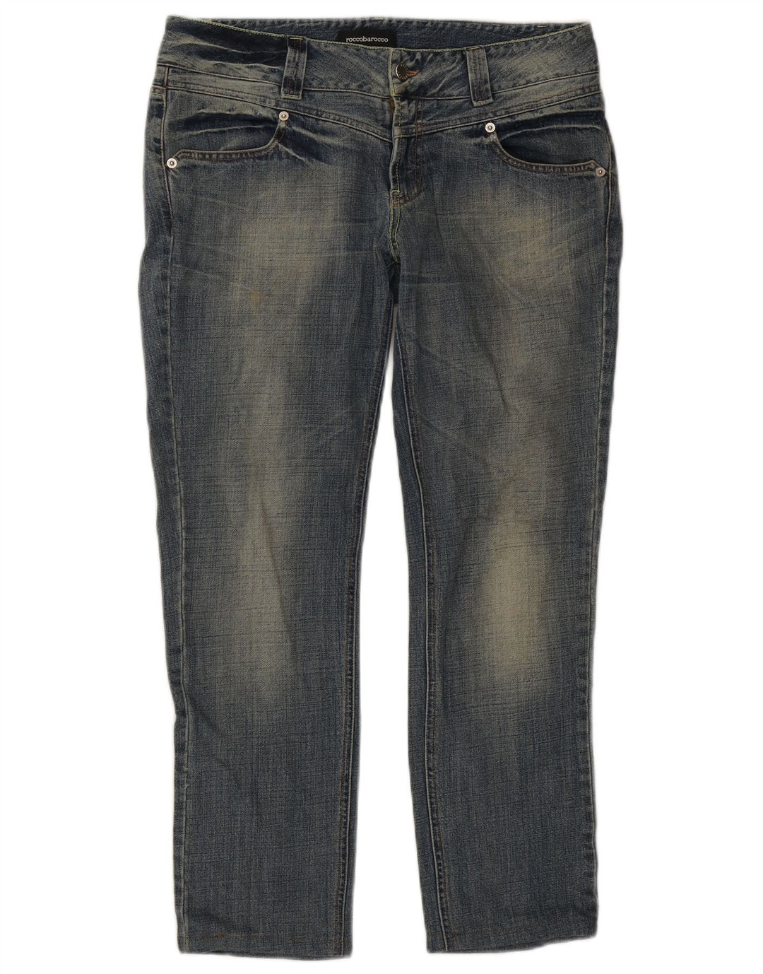ROCCOBAROCCO Damen Slim Jeans W34 L27 Blau