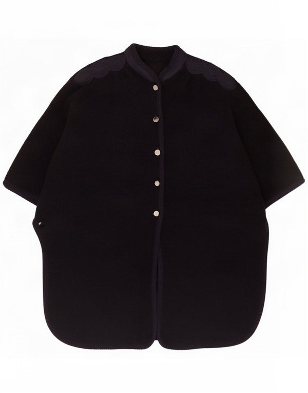 Vintage Damen Poncho-Mantel Einheitsgröße Marineblau
