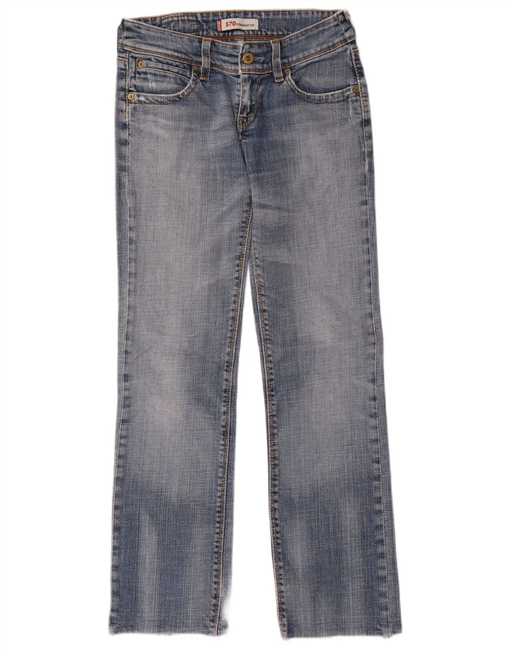 Levi's Damen 570 Straight Jeans W27 L29 Blaue Baumwolle