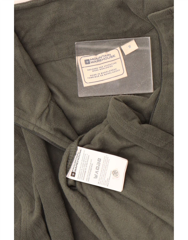 Mountain Warehouse Damen-Fleecepullover mit Reißverschluss am Kragen, UK 14, Mittelgrün