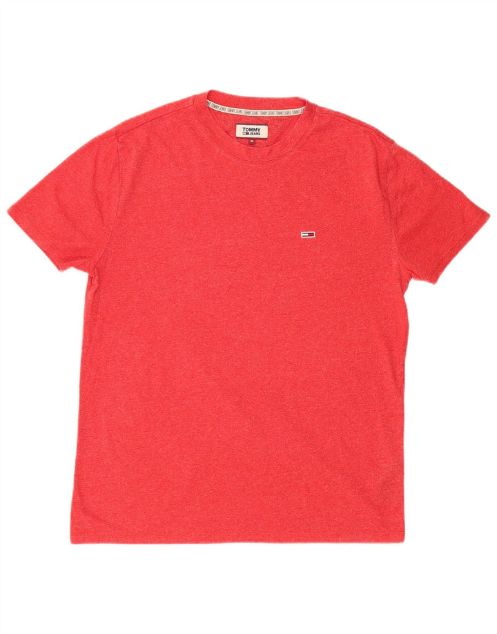 TOMMY HILFIGER Herren T-Shirt Top Mittelrot gefleckte Baumwolle