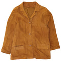 Conbipel Damen-Blazerjacke aus Wildleder mit 3 Knöpfen, UK 14, mittelbraunes Leder