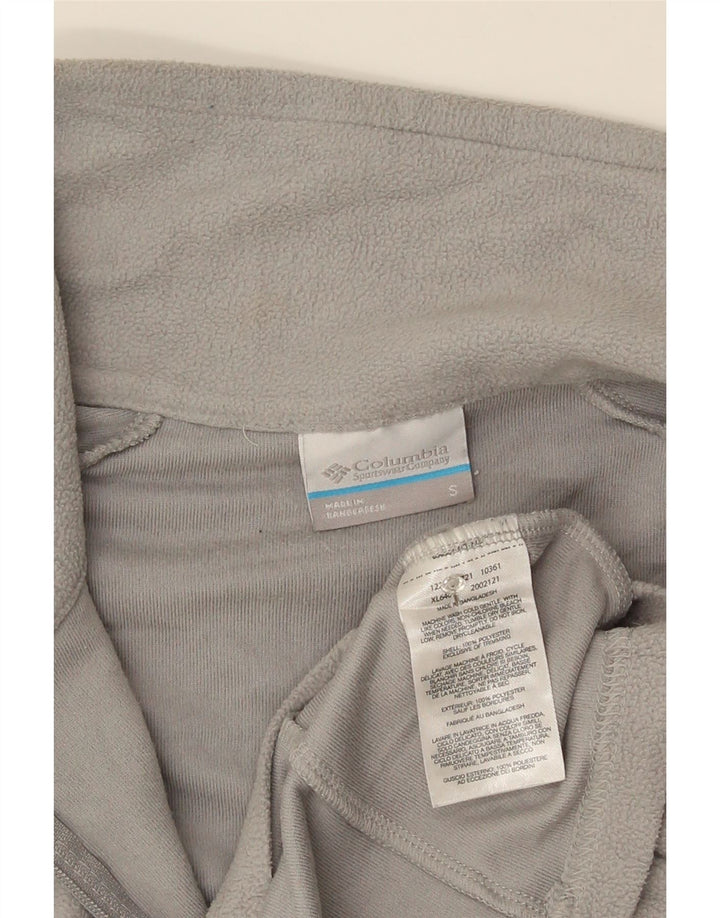 Columbia Damen Crop Zip Neck Fleece Pullover UK 8 Small Grau Polyester