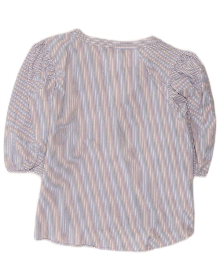 Marks & Spencer Womens Petite Pullover Shirt UK 14 Mittelblau gestreift