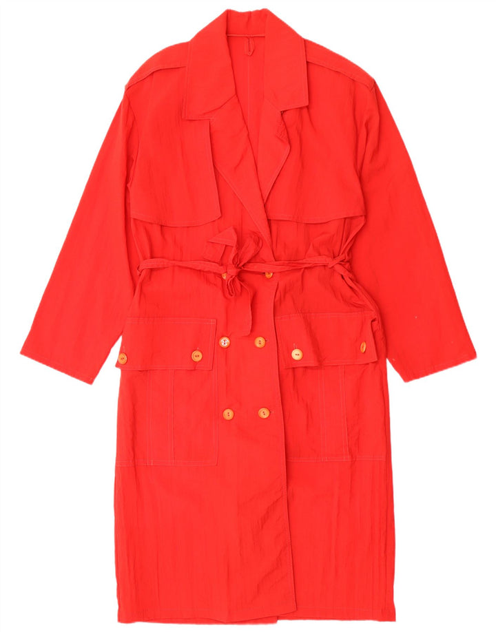 Vintage Damen Trenchcoat UK 14 Mittelrot