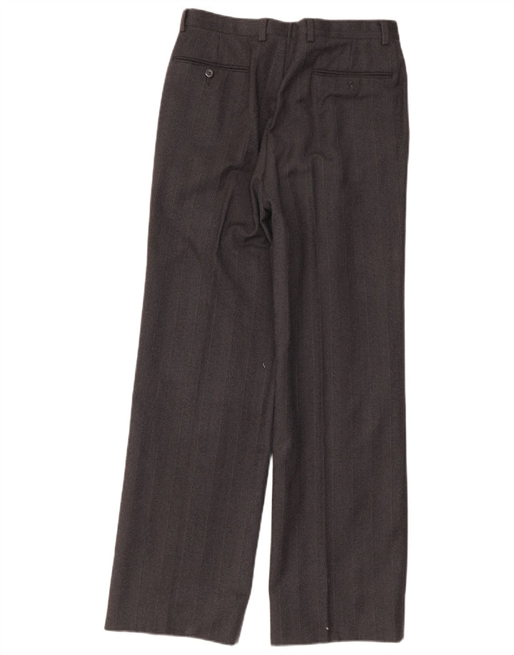 Vintage Herren-Anzughose mit Pegged-Anzug, W28, L30, graues Fischgrätenmuster